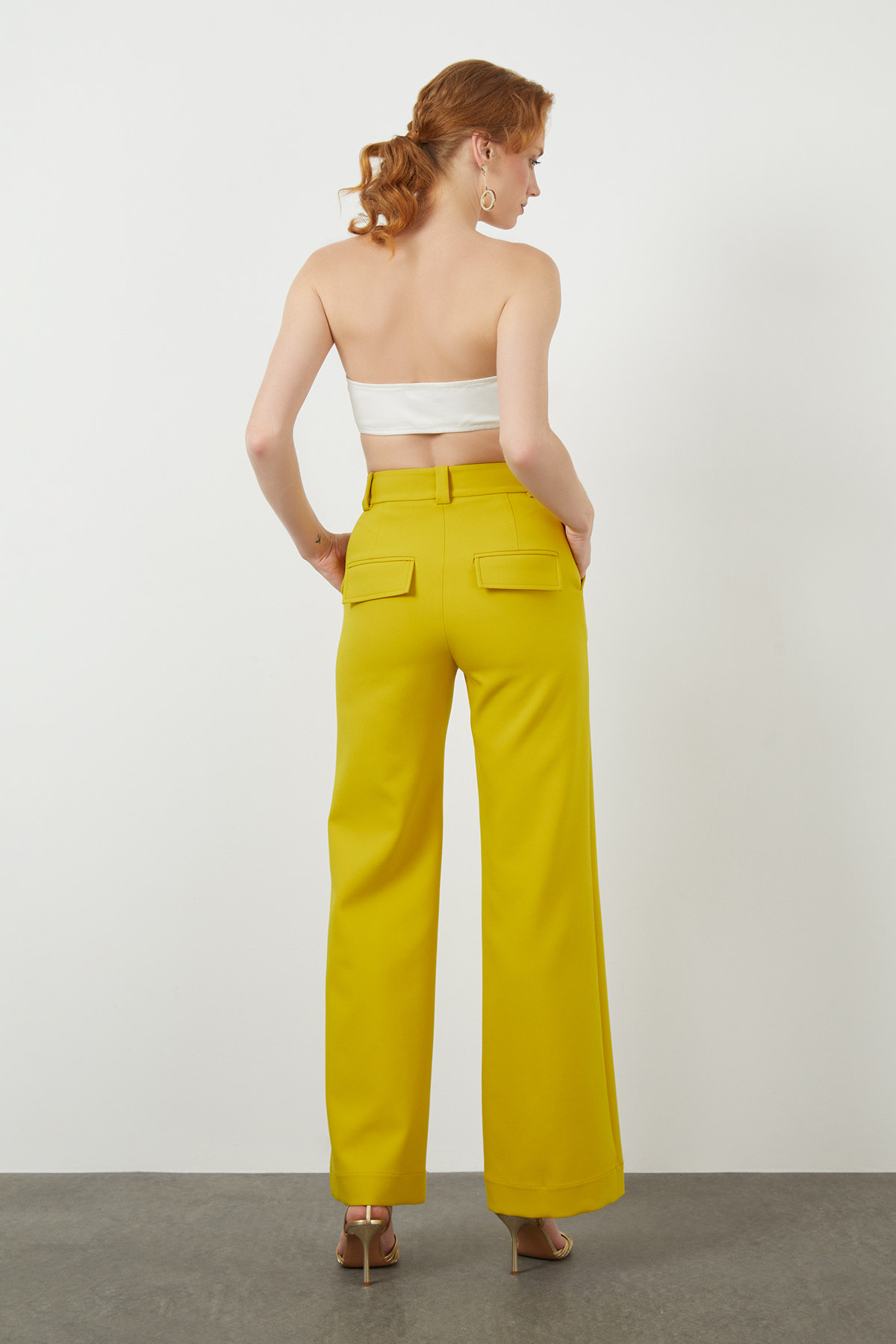 Kemerli Bol Paça Pantolon
