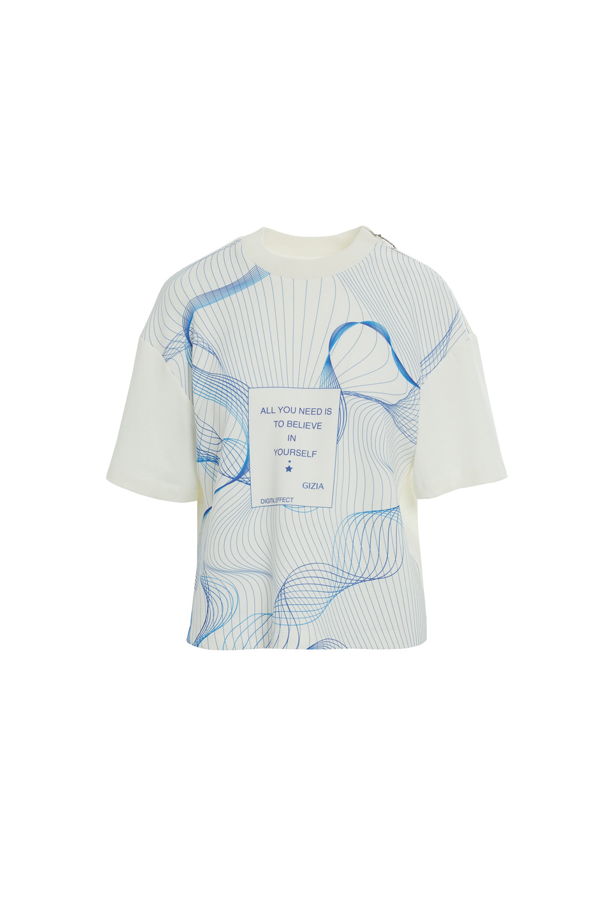 Grafik Desenli Kısa Kollu T-shirt