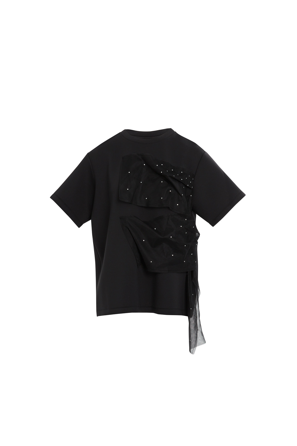 Tül Ve Boncuk Detaylı T-shirt