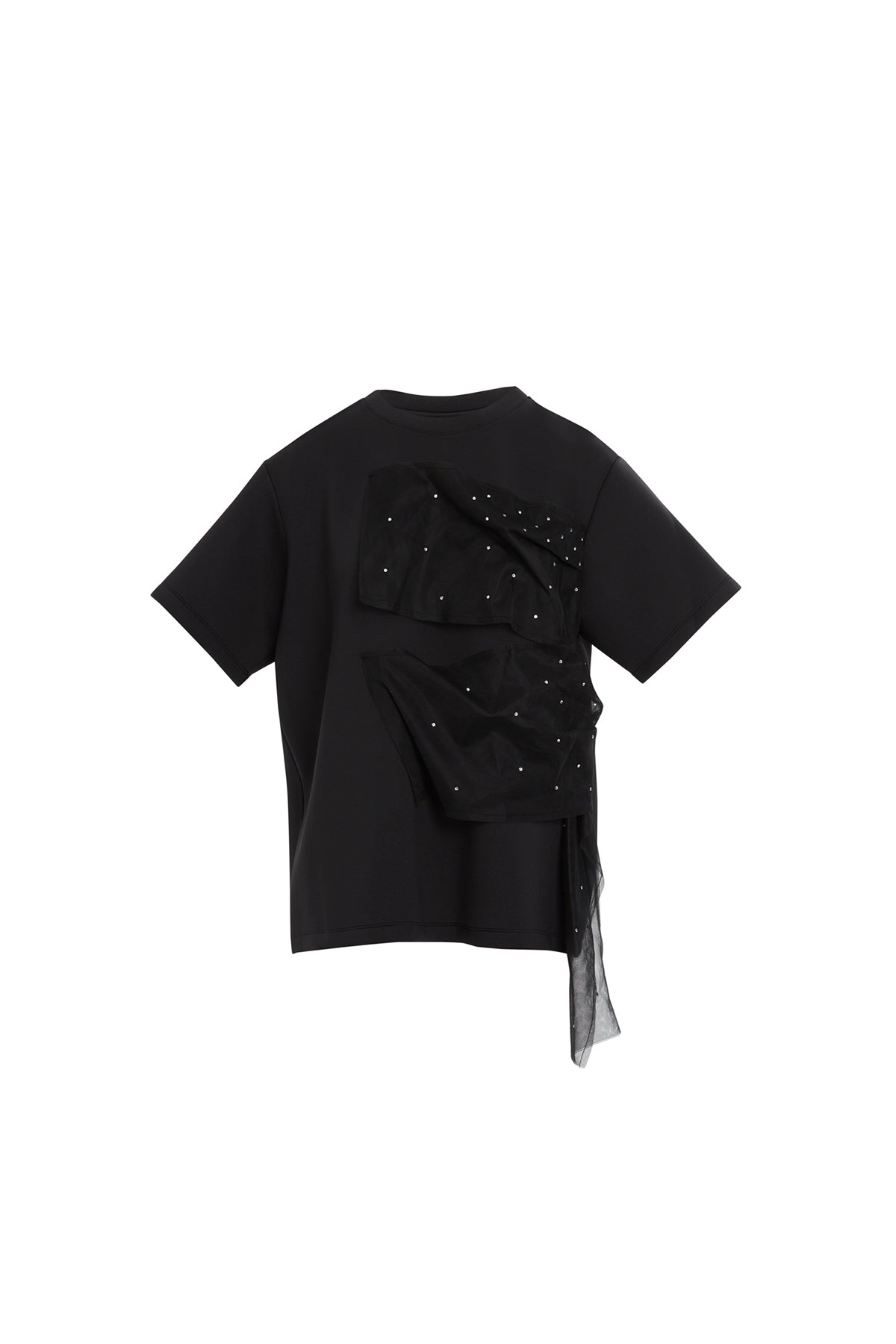 Tül Ve Boncuk Detaylı T-shirt