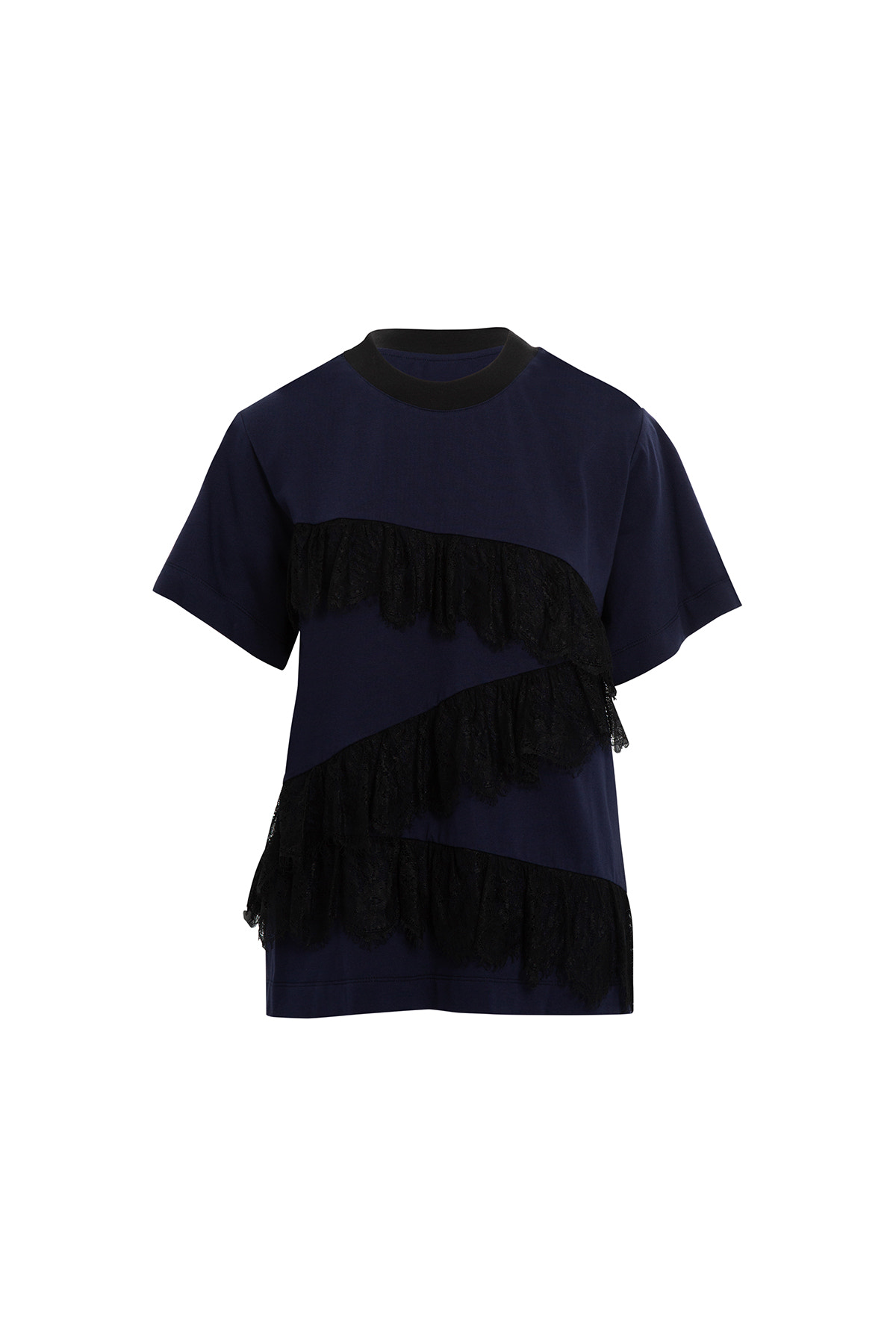 Dantel Detaylı Kısa Kollu T-Shirt
