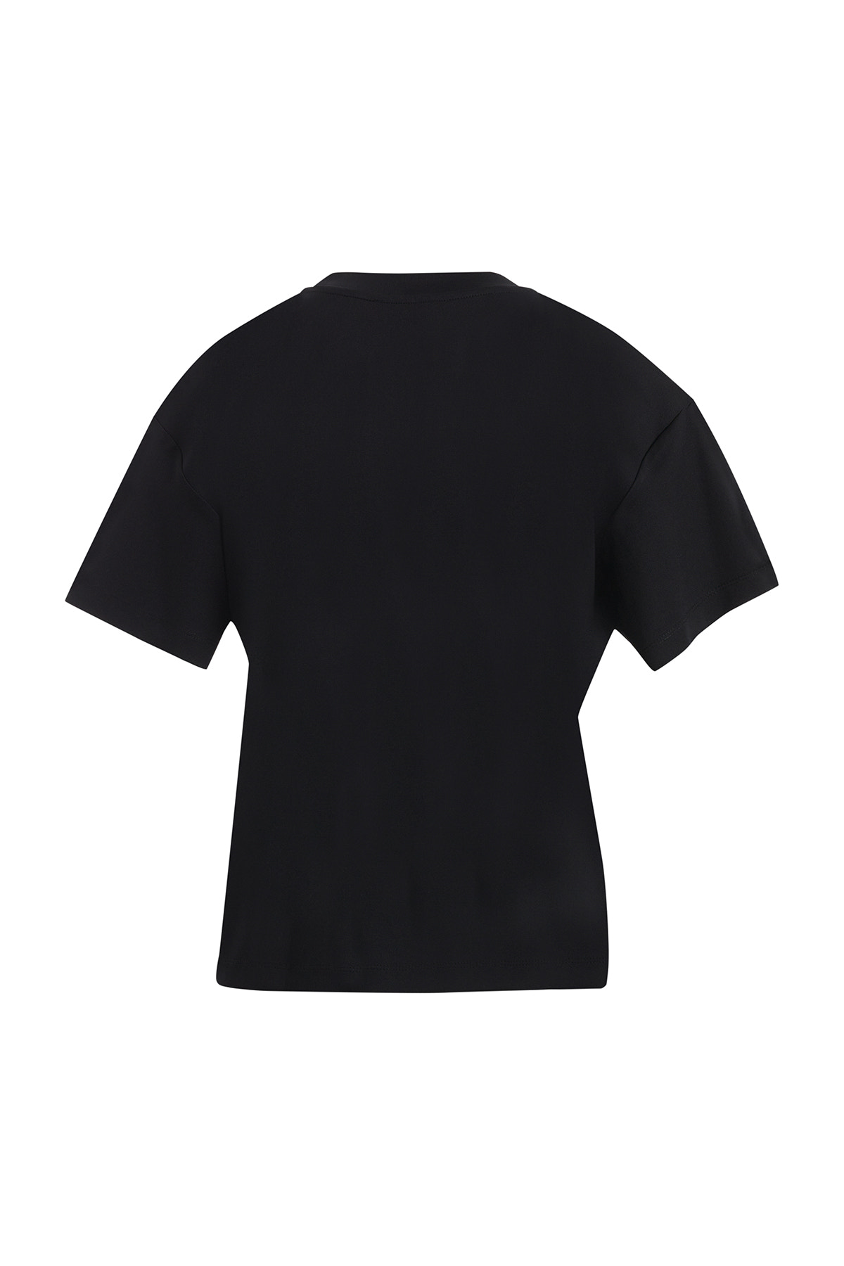 Kabartma Nakışlı İşlemeli Siyah T-Shirt