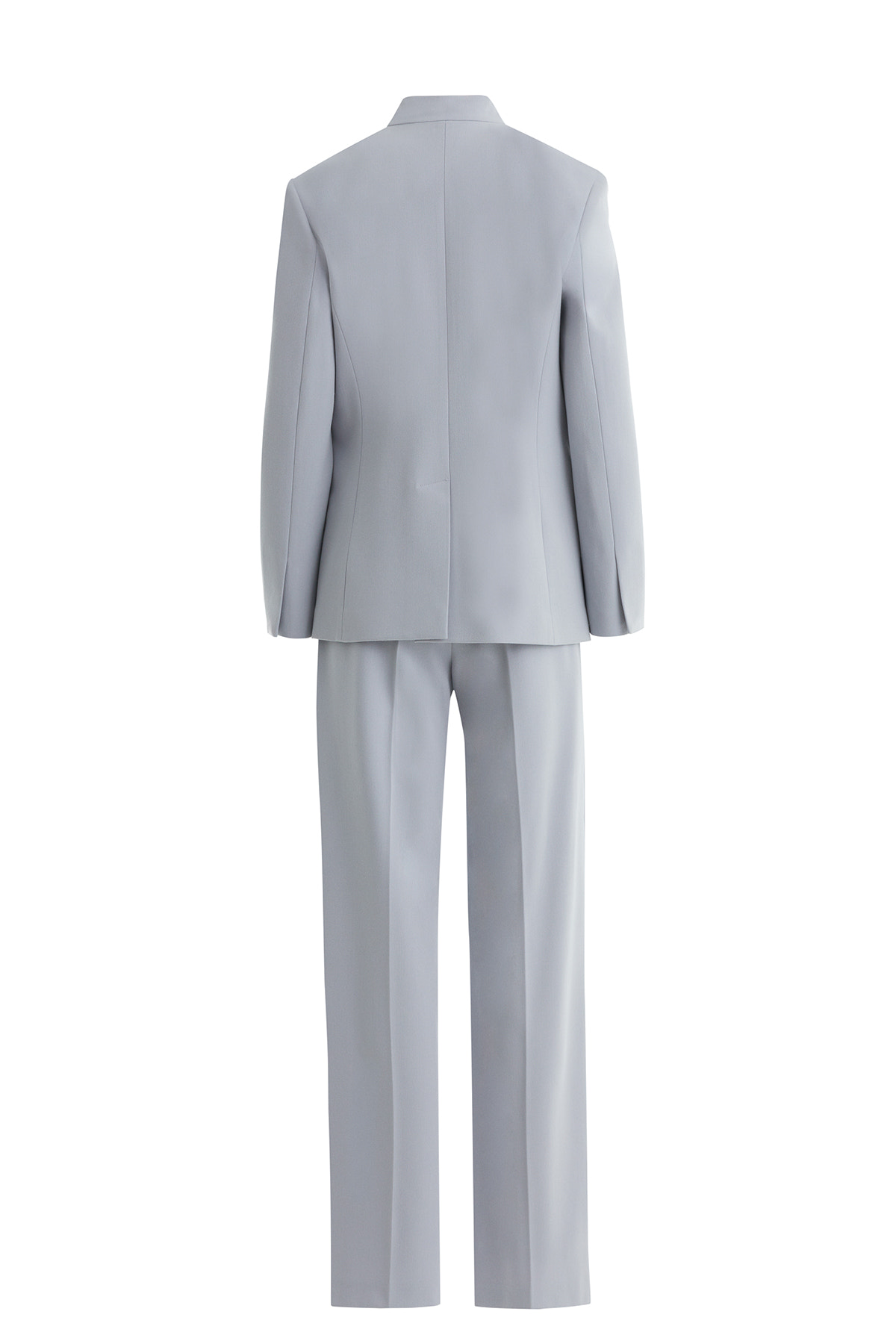 Çiçek Detaylı Gri Blazer Takım