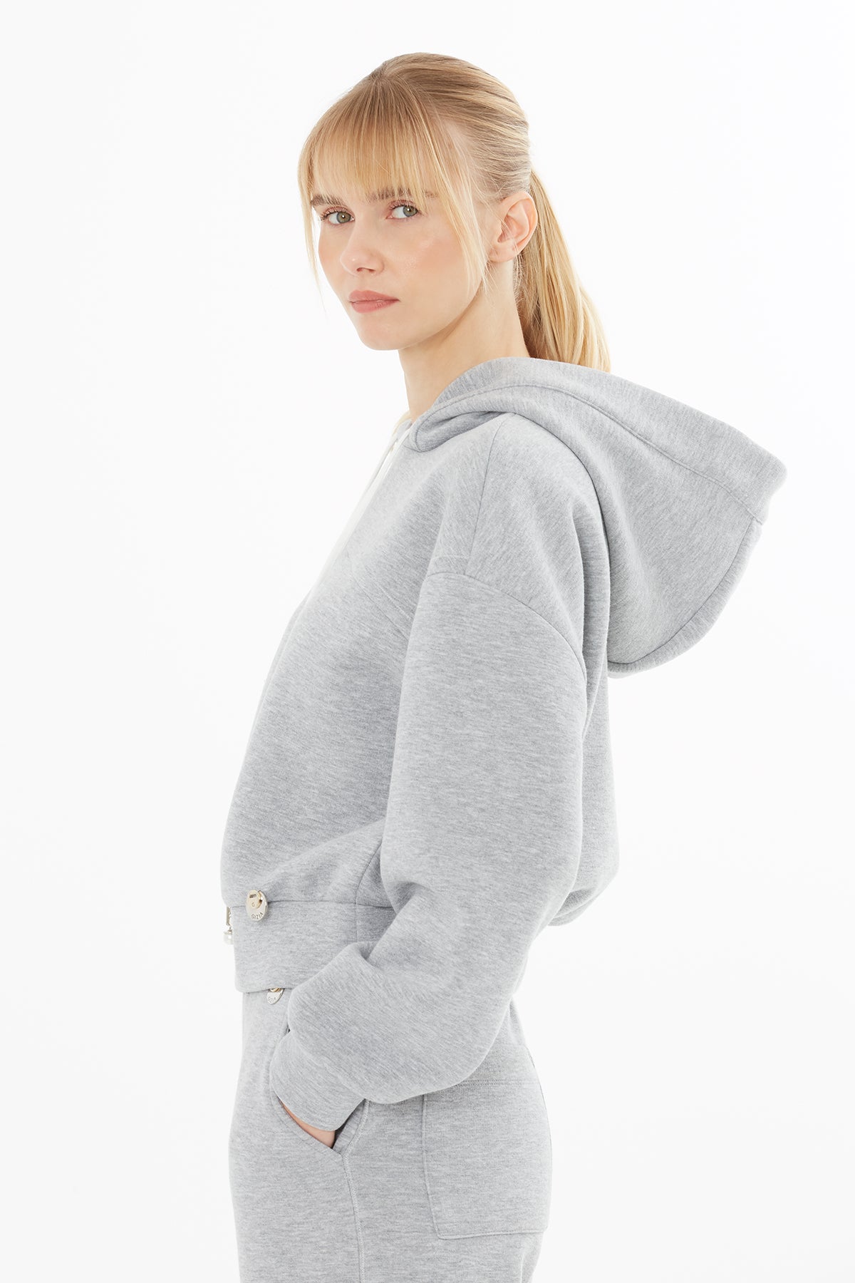 Logo Detaylı Kapüşonlu Sweatshirt