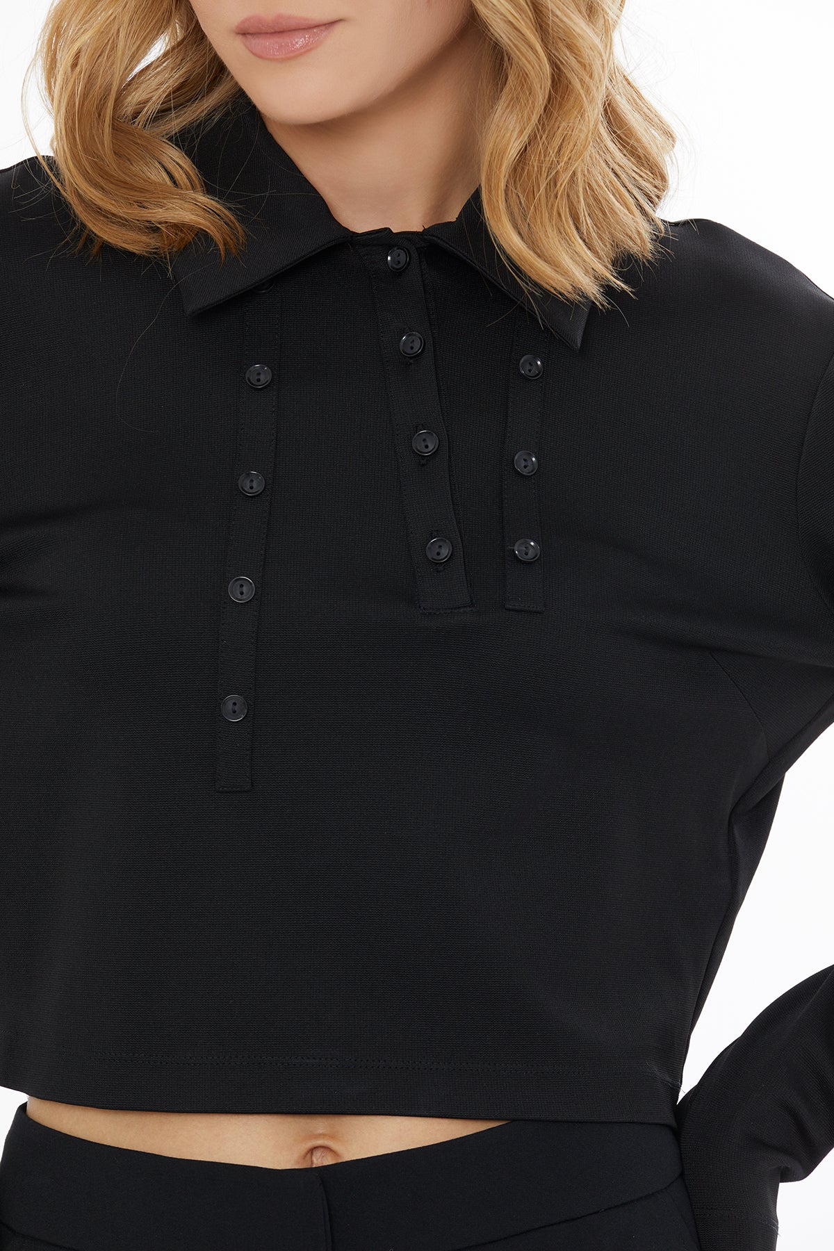 Pensli Düğme Kapamalı Düğmeli T-Shirt