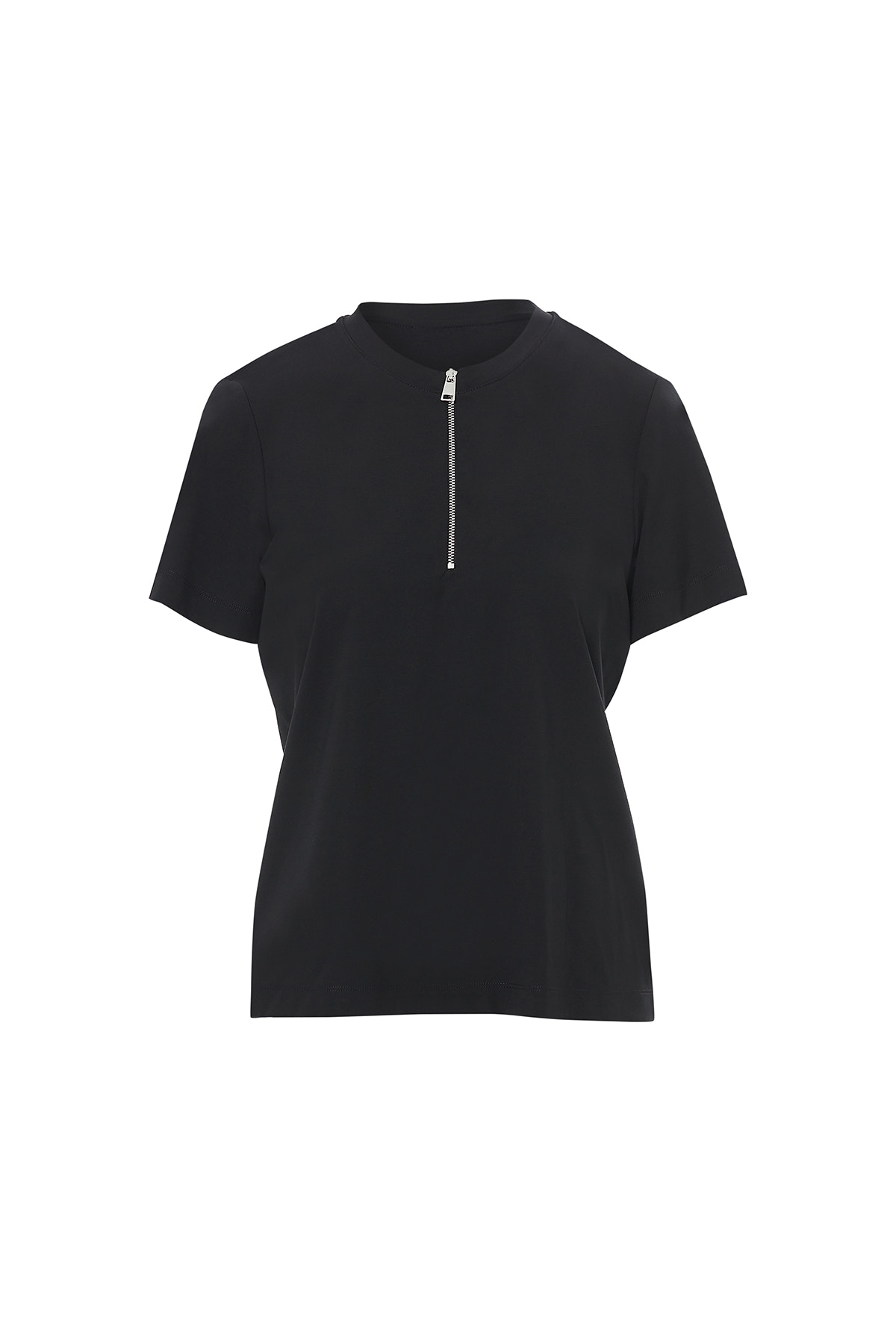 Önü Fermuarlı Arkada Baskılı T-Shirt