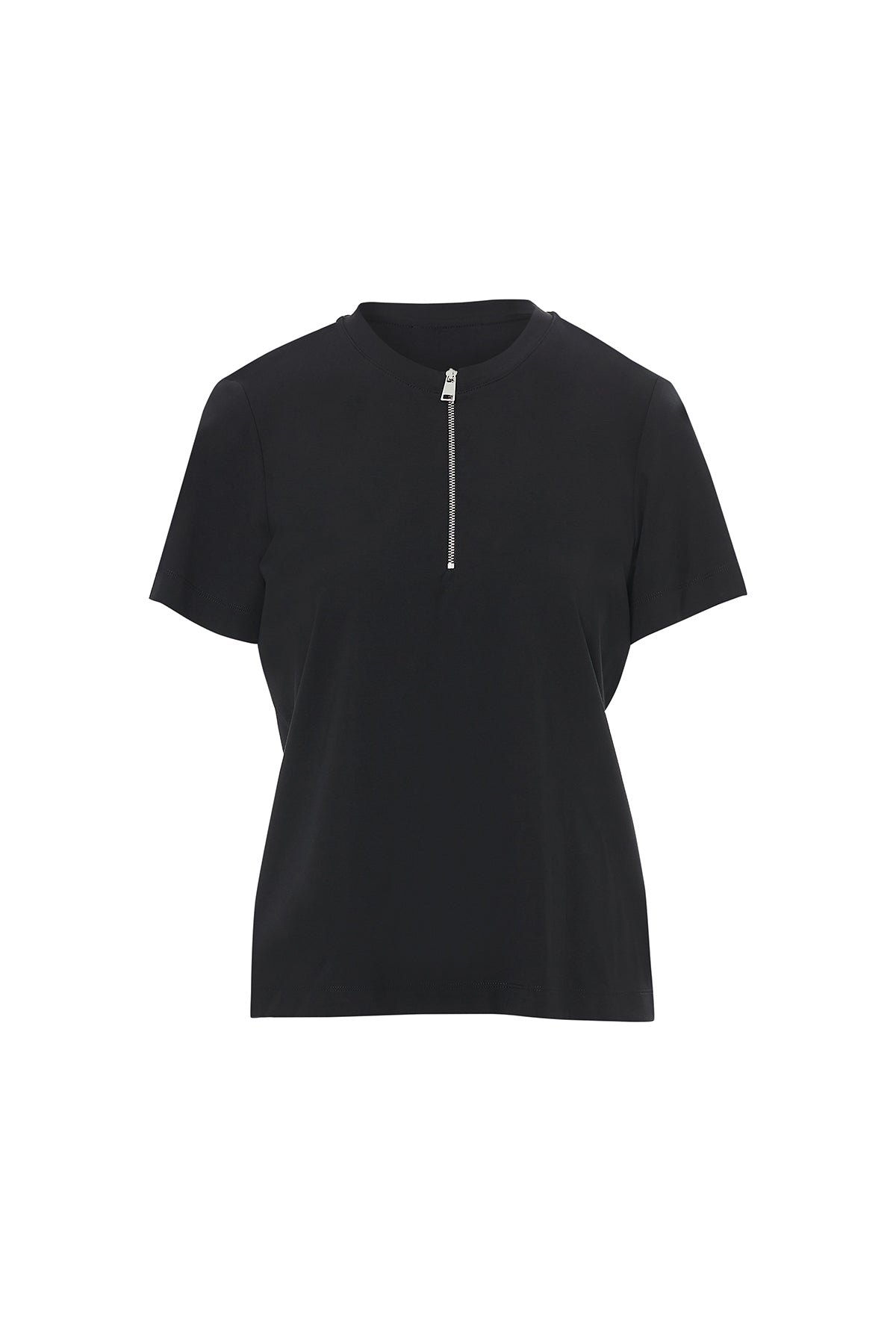 Önü Fermuarlı Arkada Baskılı T-Shirt