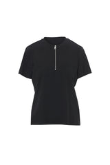 Önü Fermuarlı Arkada Baskılı T-Shirt