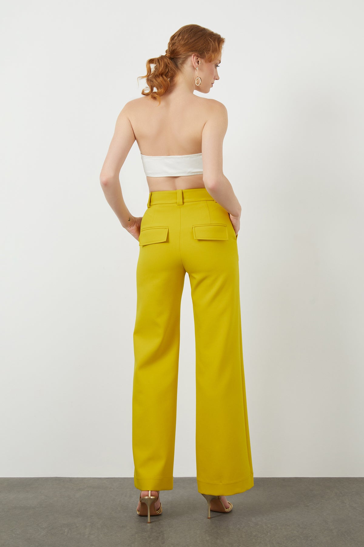 Kemerli Bol Paça Pantolon