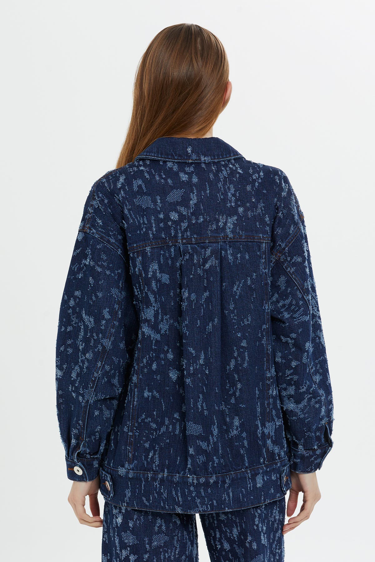 Desenli Denim Ceket