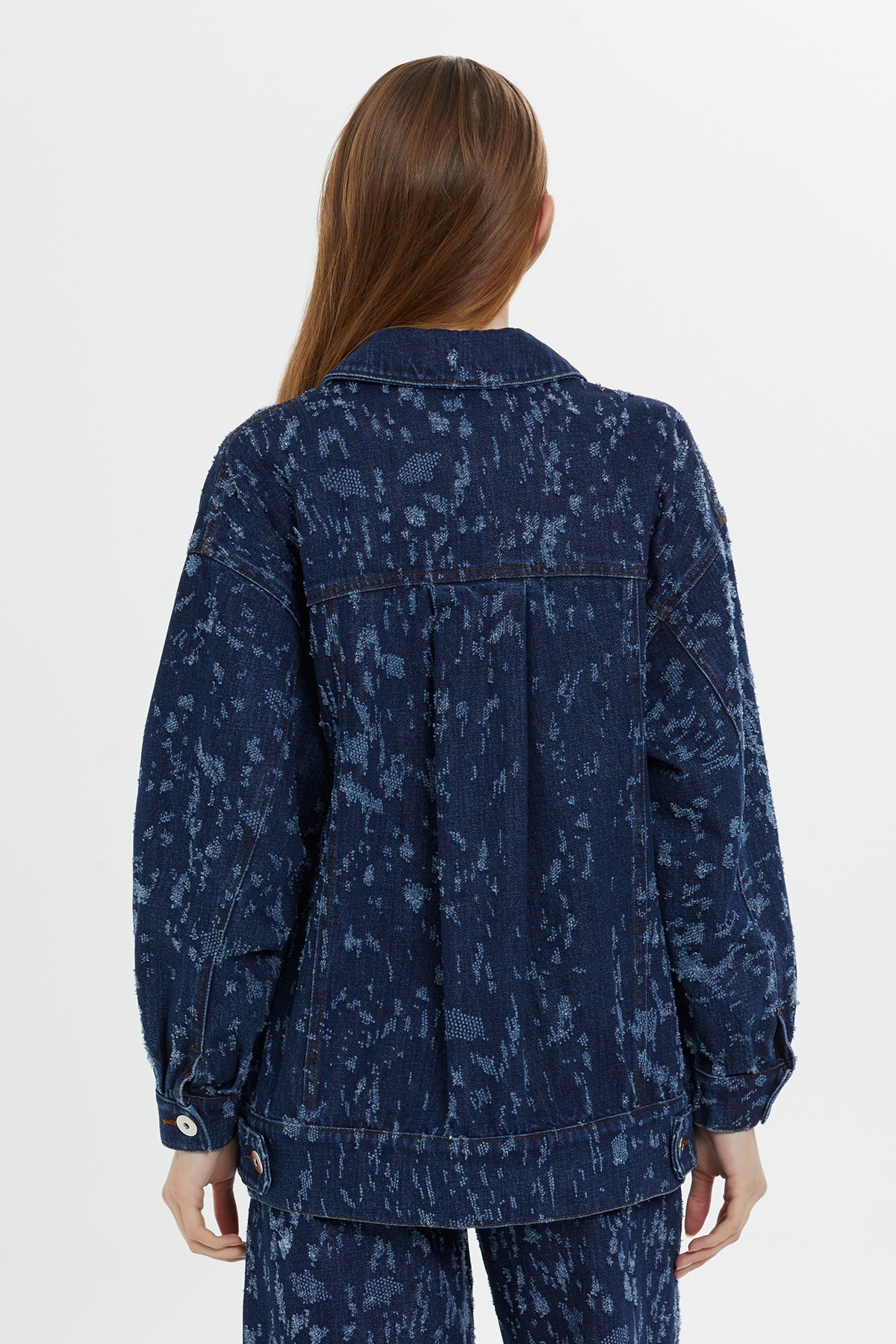 Desenli Denim Ceket
