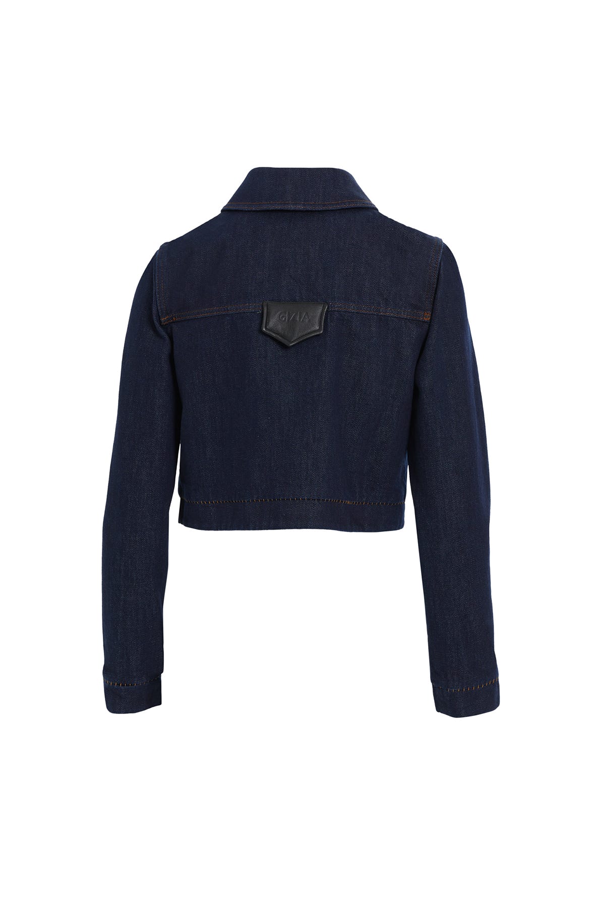 Zımba Detaylı Kısa Denim Ceket