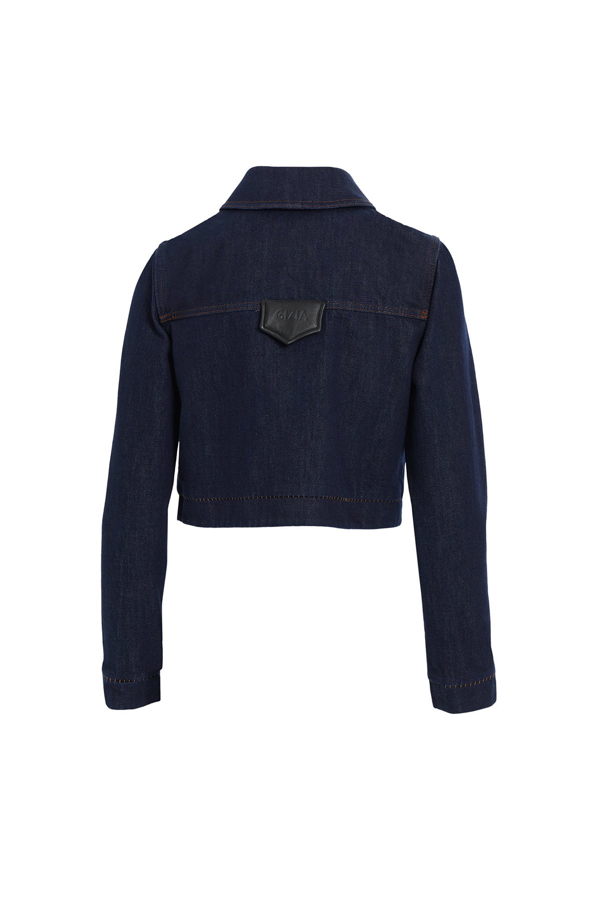 Zımba Detaylı Kısa Denim Ceket