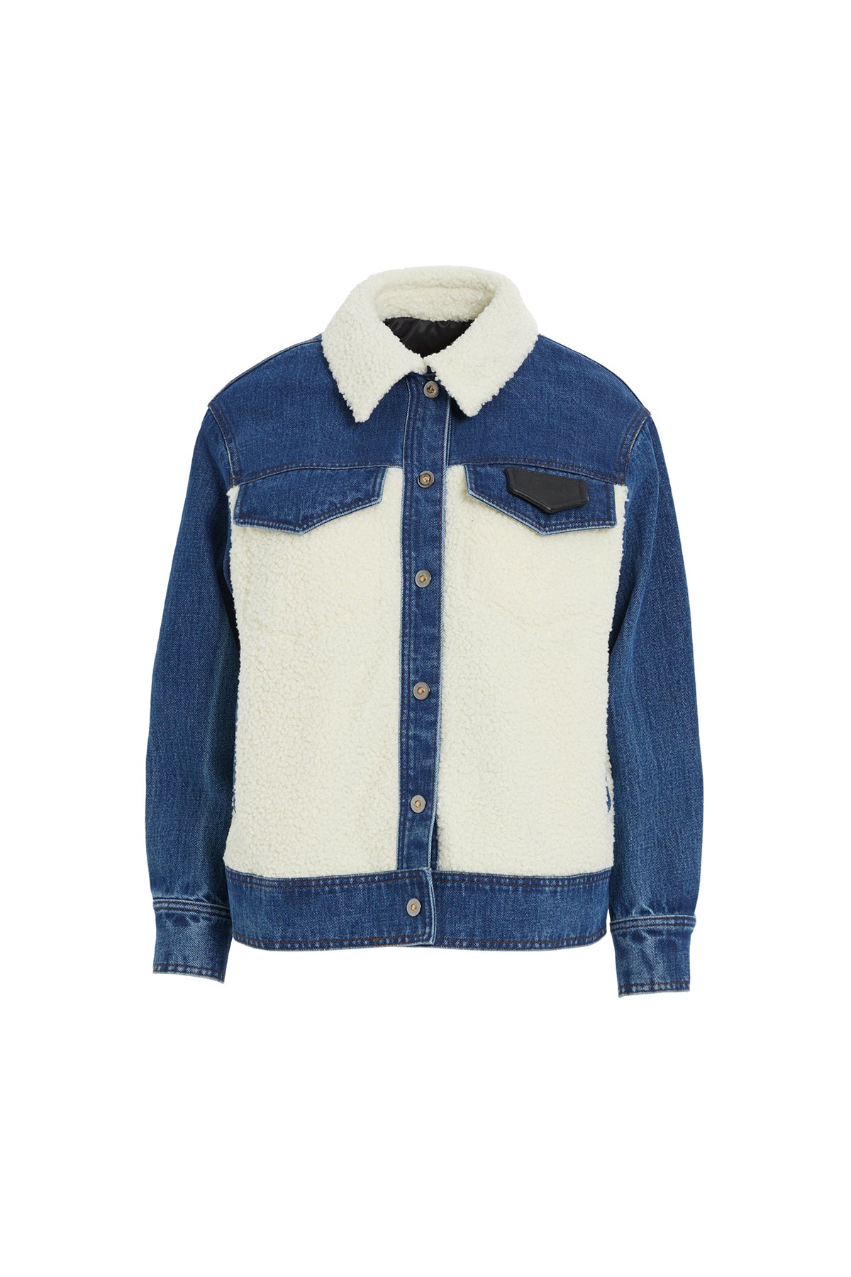 Peluş Detaylı Denim Ceket