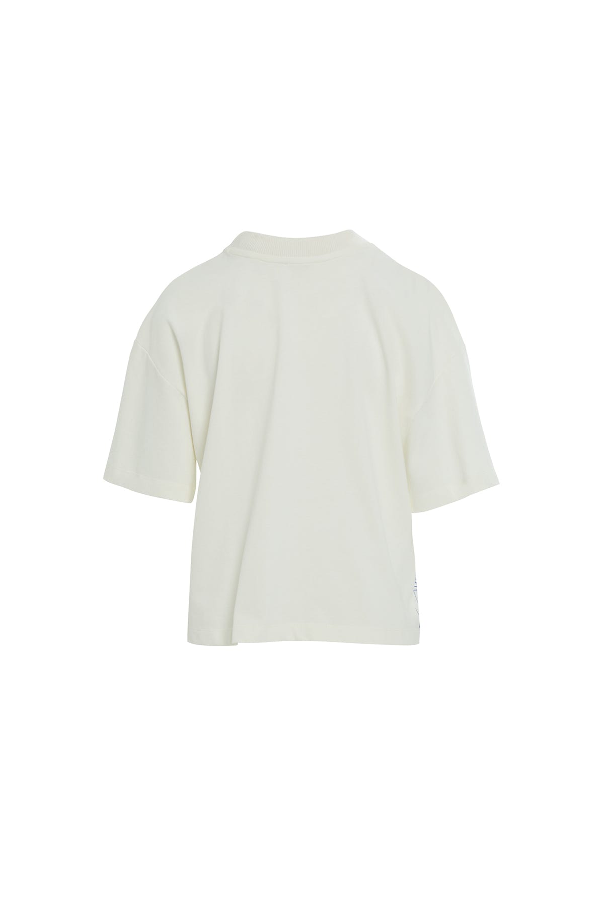 Grafik Desenli Kısa Kollu Ekru T-shirt