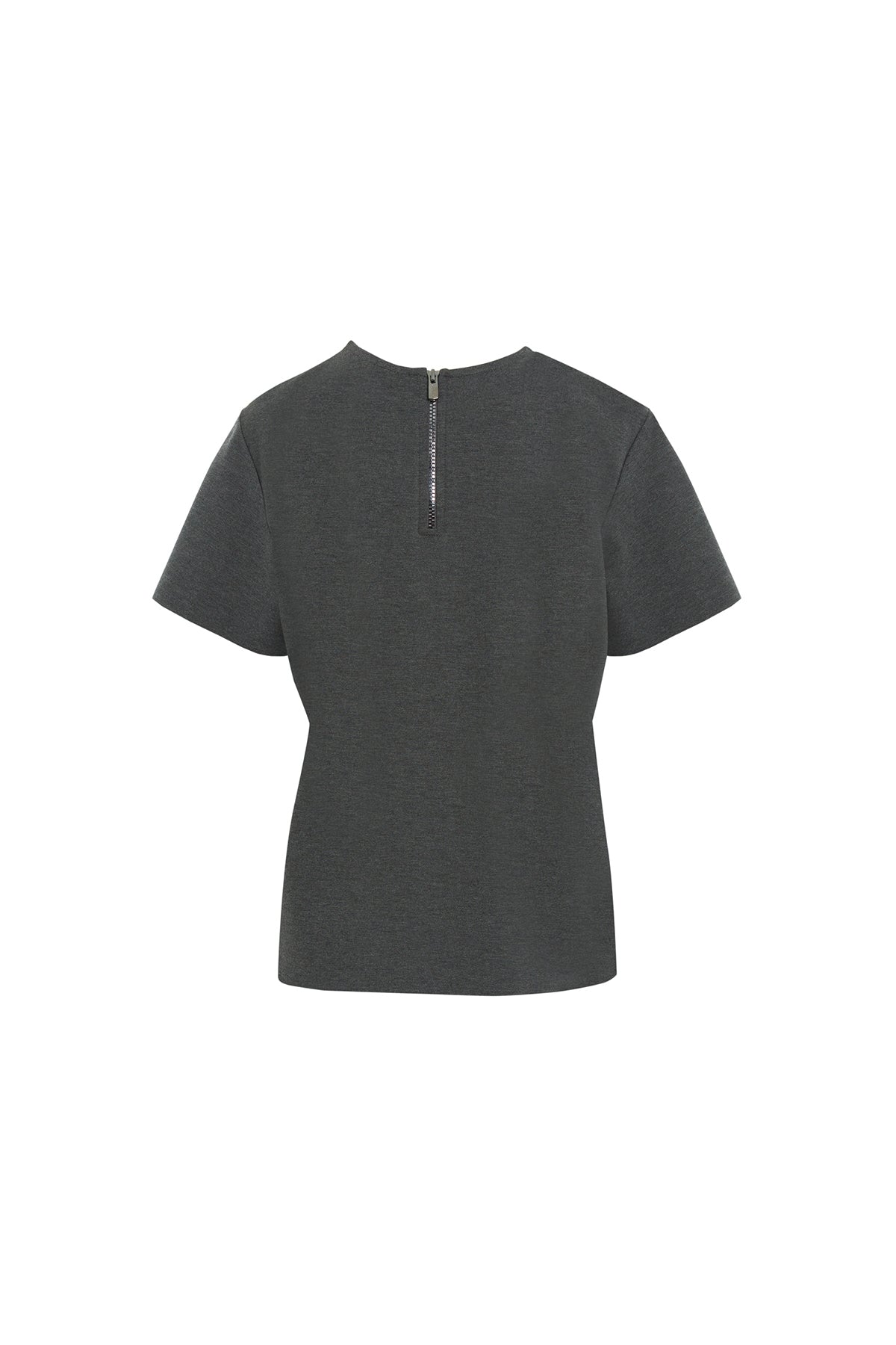 Önü Boncuk İşlemeli Kısa Kollu T-shirt