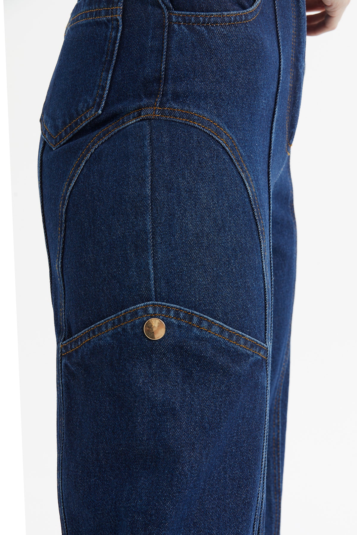 Parçalı Kargo Jean Pantolon