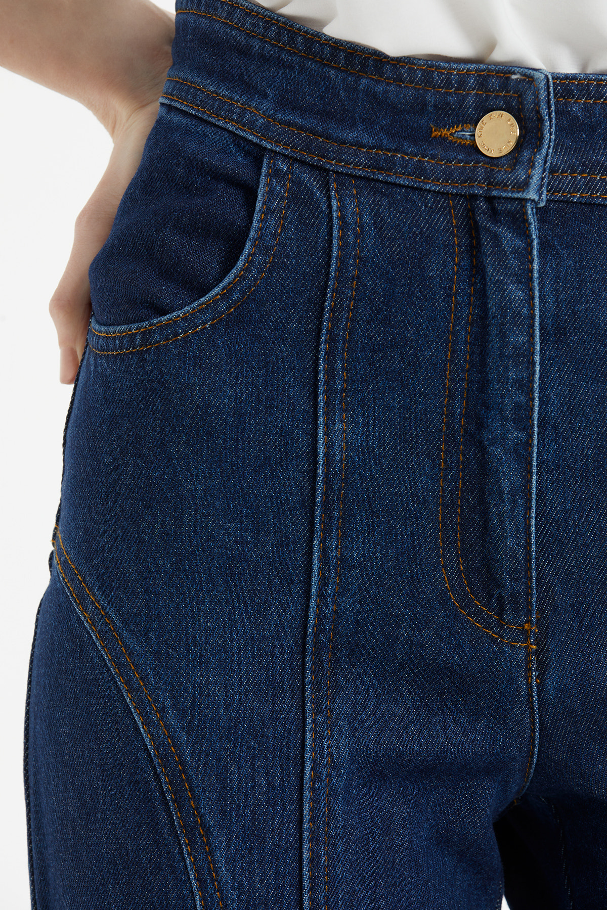 Parçalı Kargo Jean Pantolon
