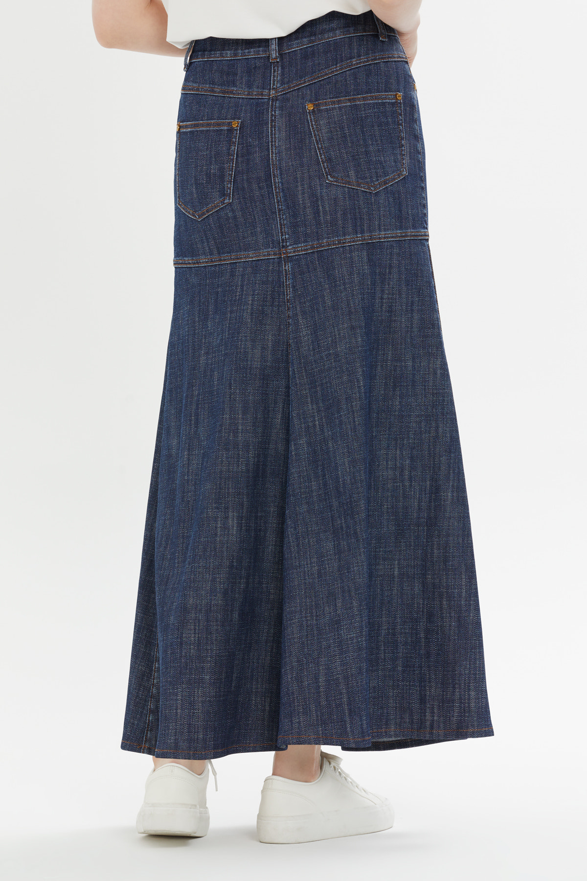 Uzun Denim Etek
