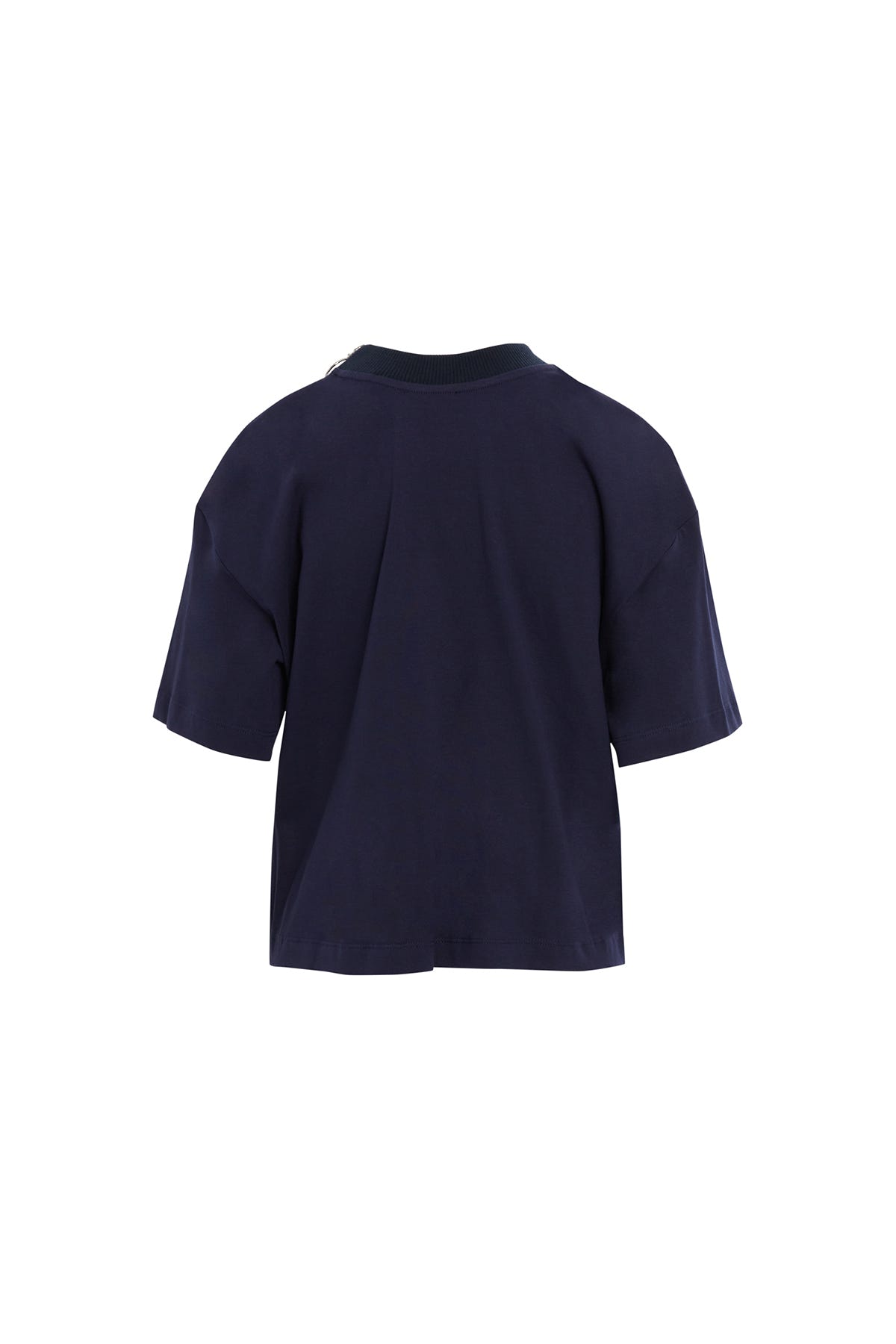 Grafik Desenli Kısa Kollu Lacivert T-shirt