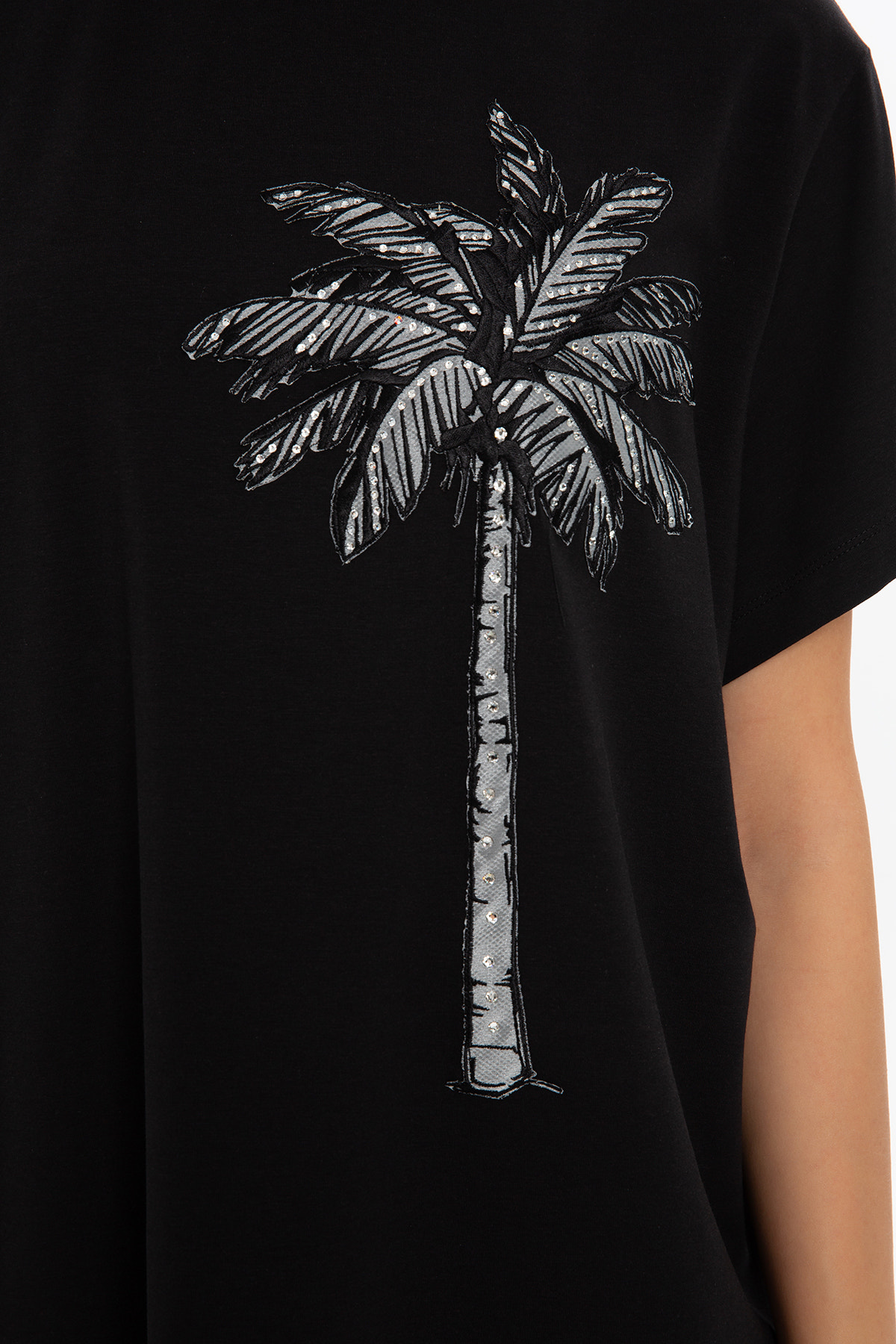 Parlak Taşlı T-shirt