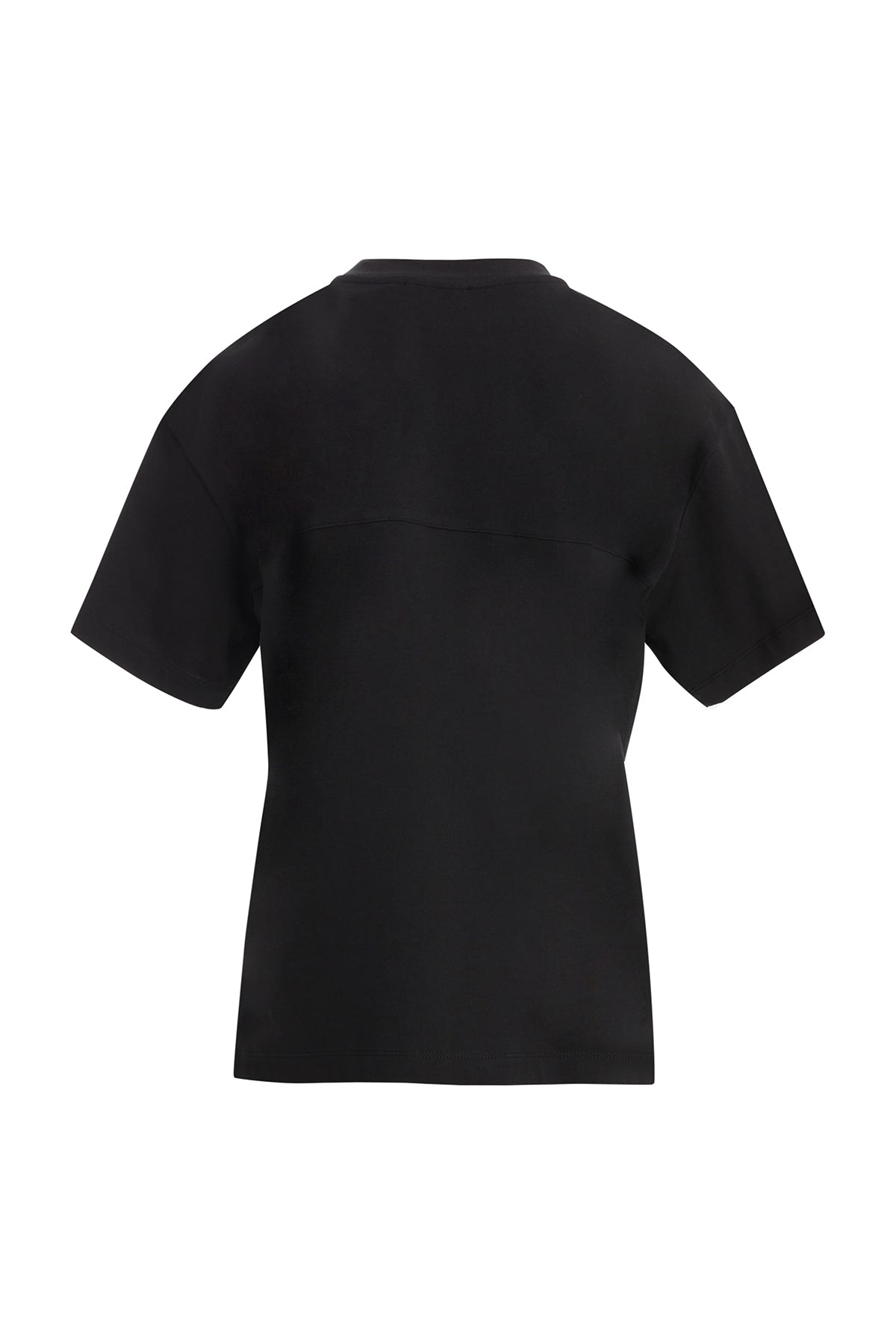 Şerit Taş Detaylı  Siyah T-Shirt