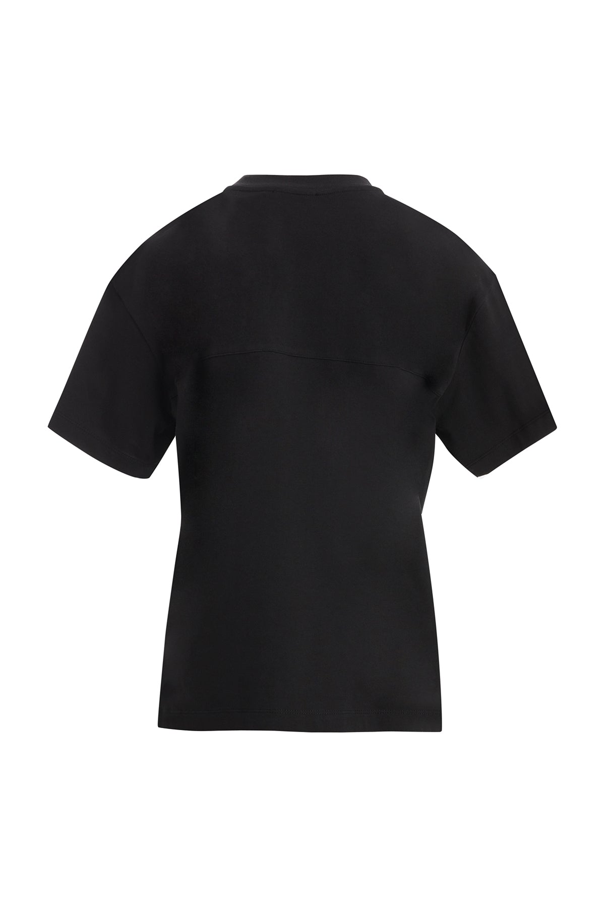 Şerit Taş Detaylı  Siyah T-Shirt