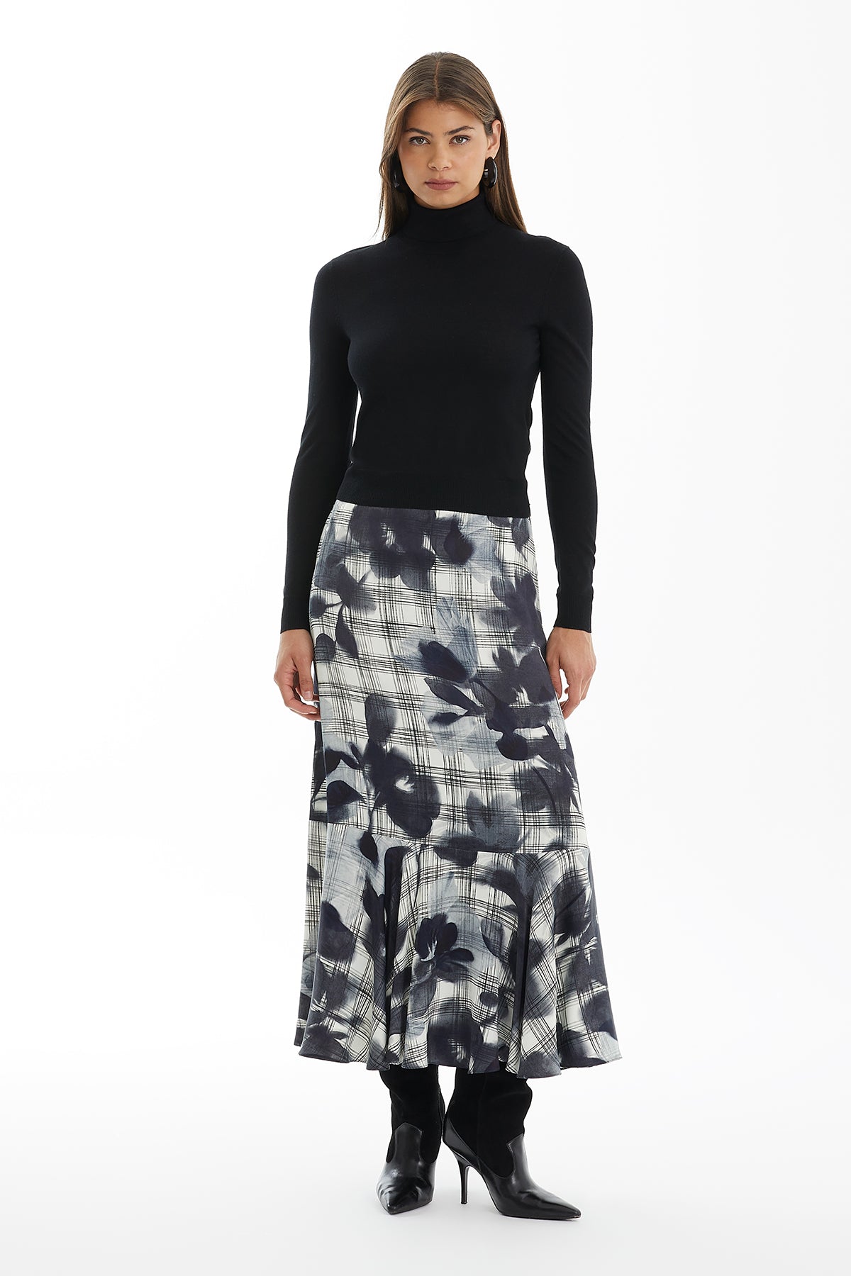 Batik Desenli Maxi Etek