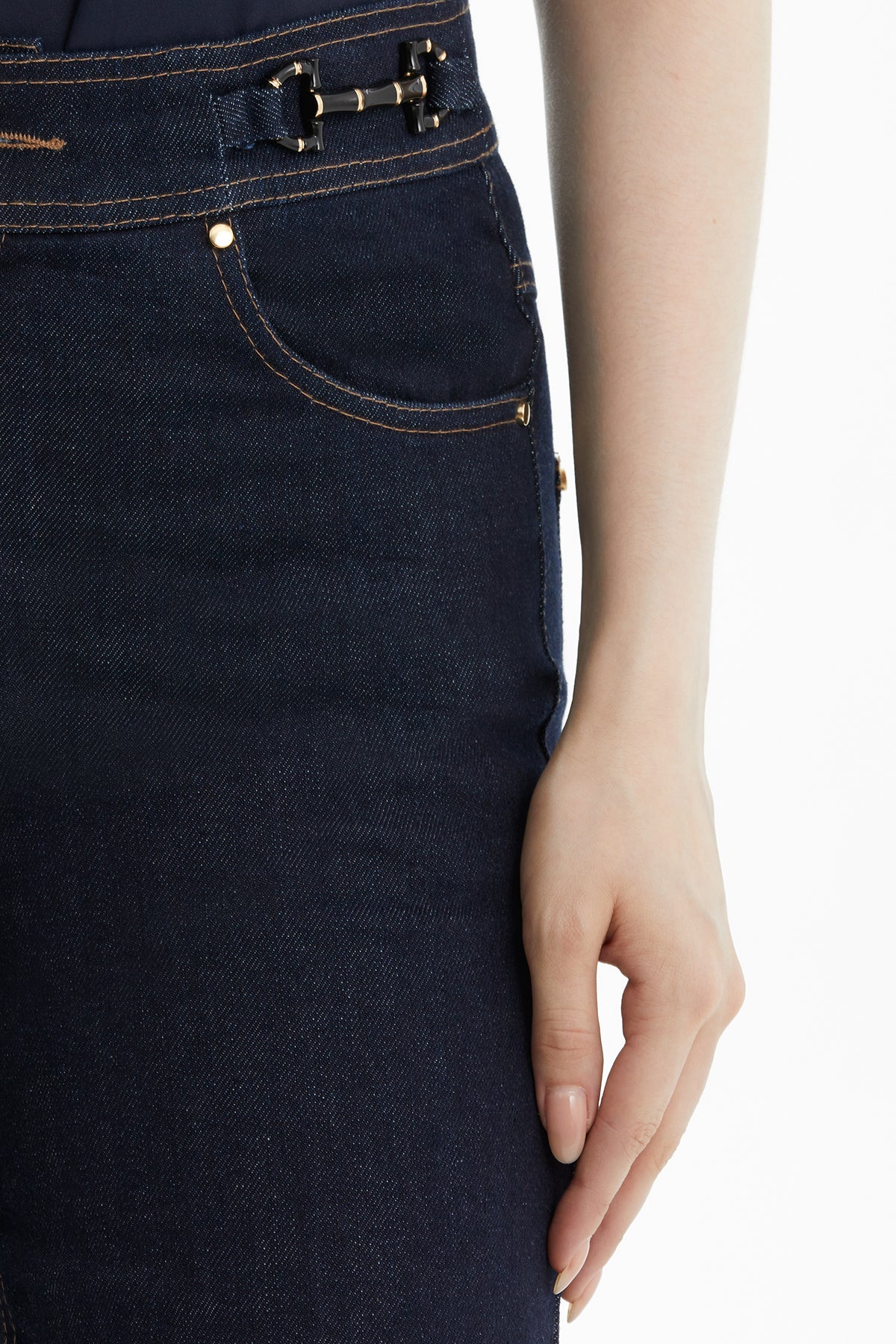 Flare Lacivert Jean Pantolon