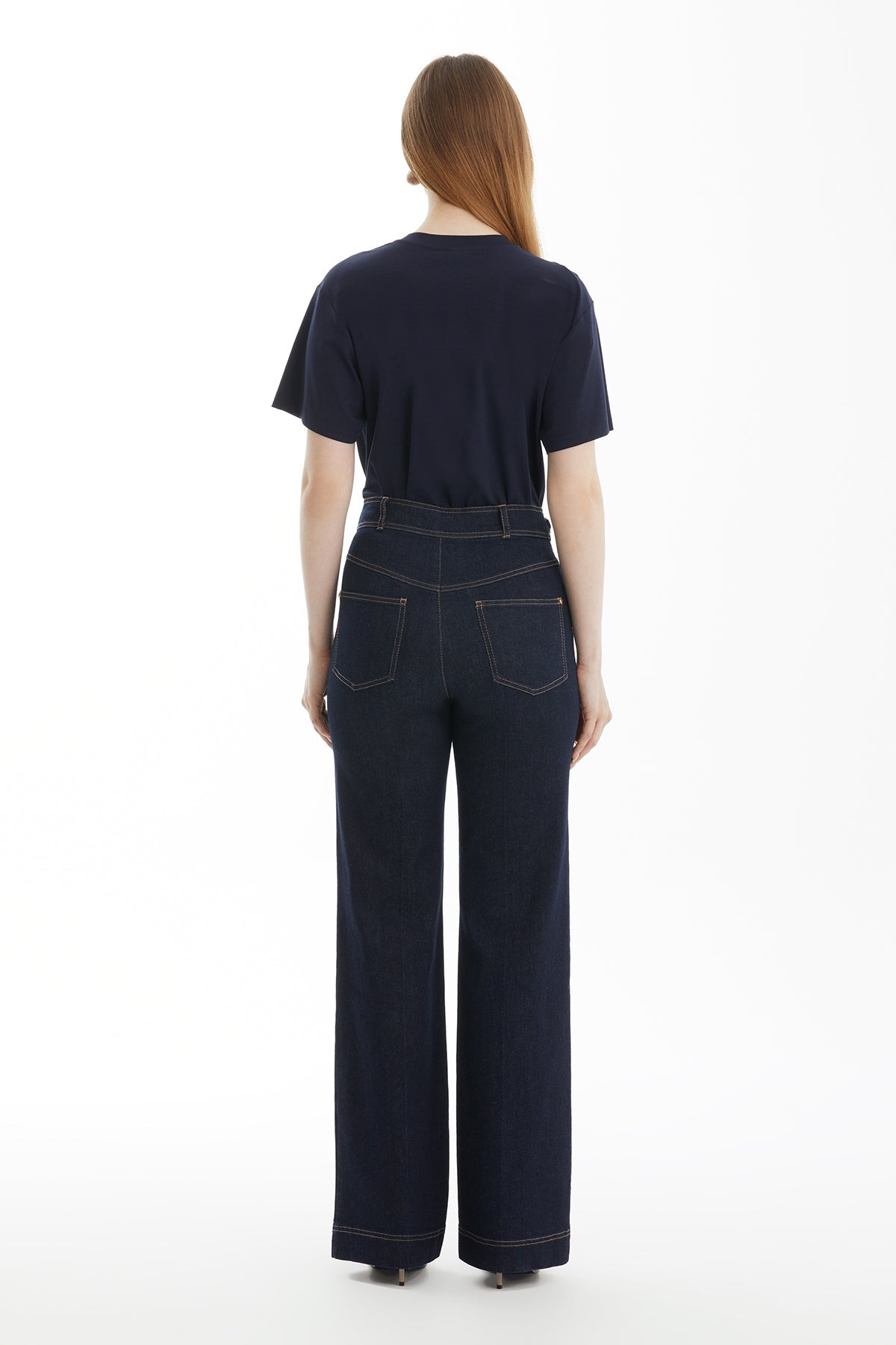 Flare Lacivert Jean Pantolon