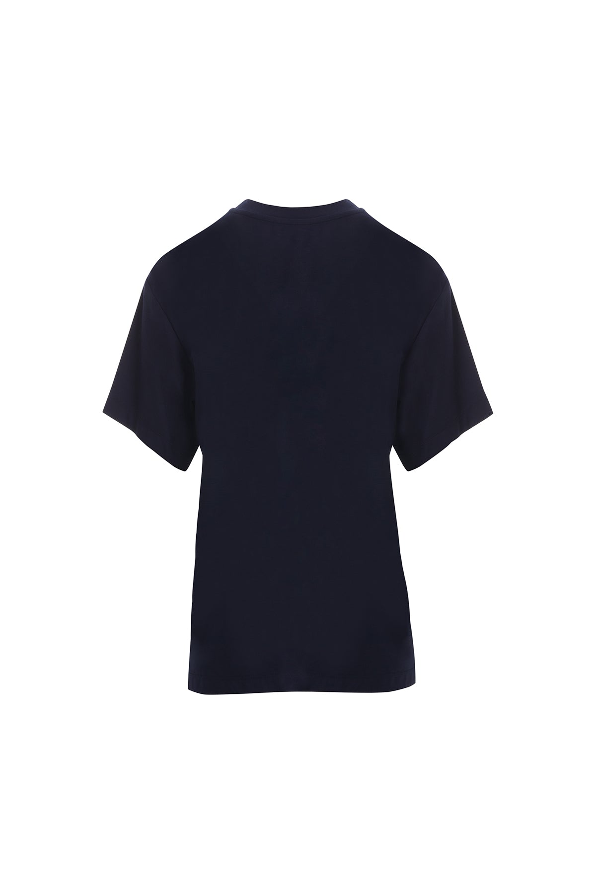 Çiçek Nakışlı Lacivert T-Shirt
