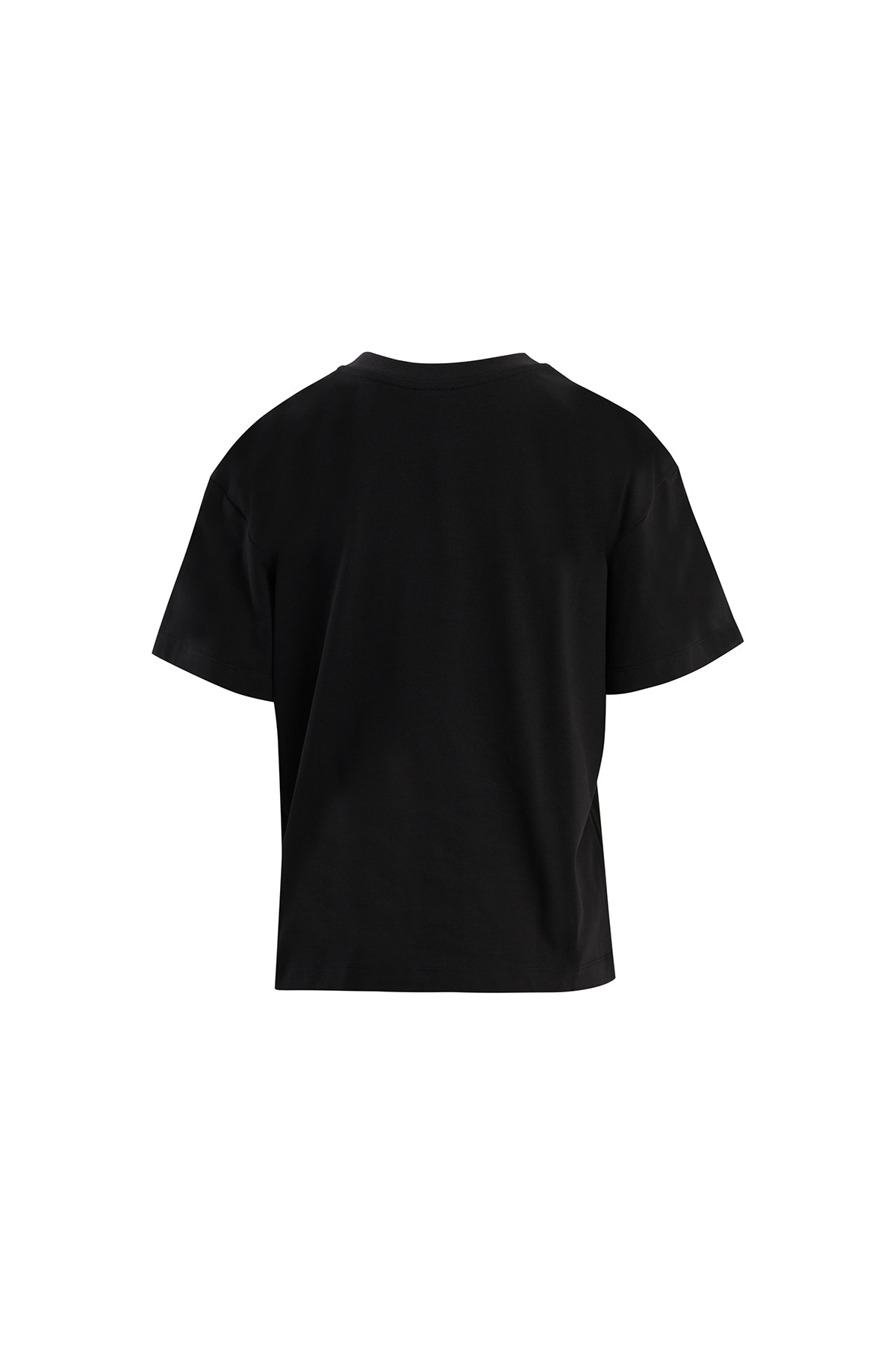 Nakış Ve Taş Yapıştırma Detaylı Siyah T-Shirt