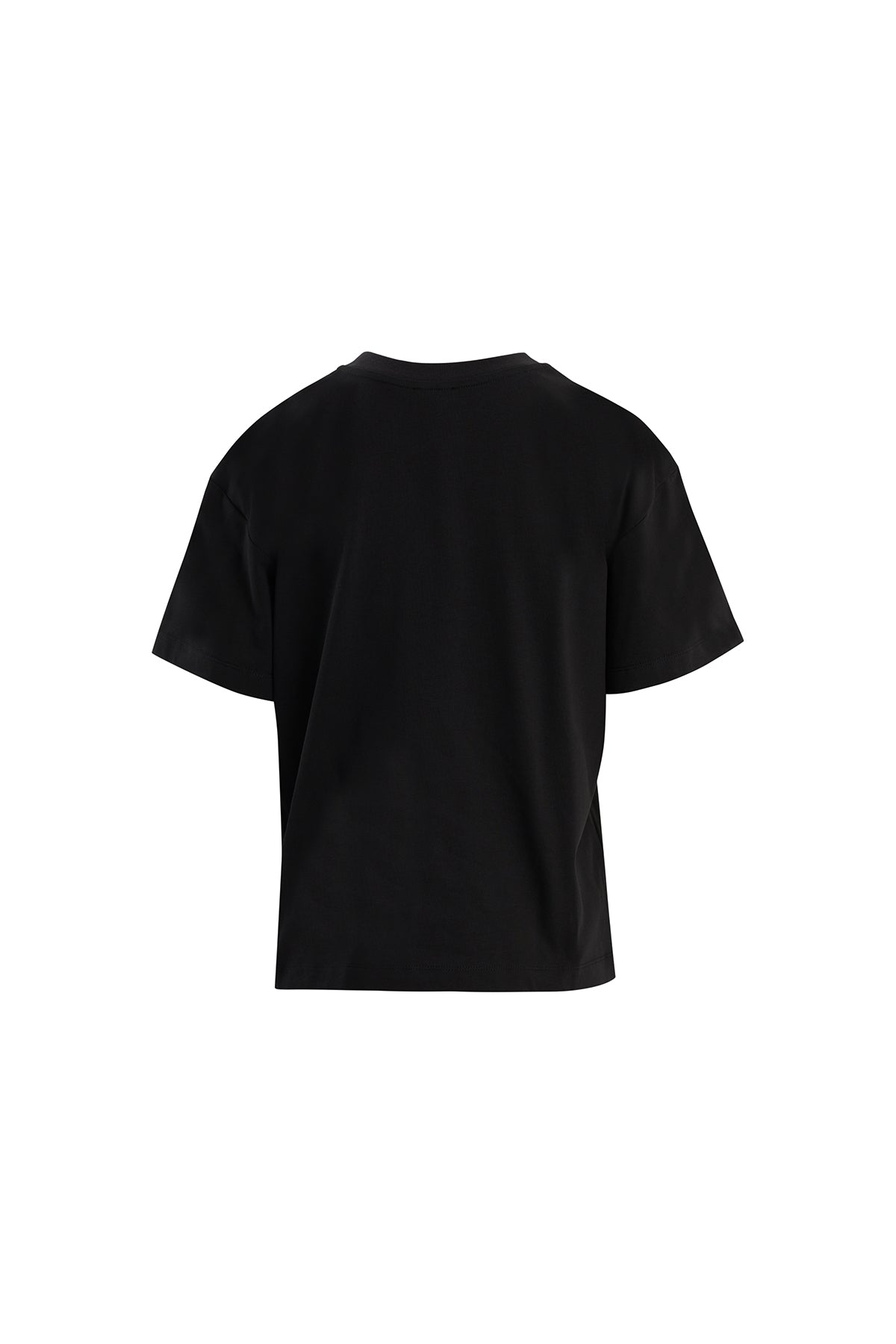 Nakış Ve Taş Yapıştırma Detaylı Siyah T-Shirt