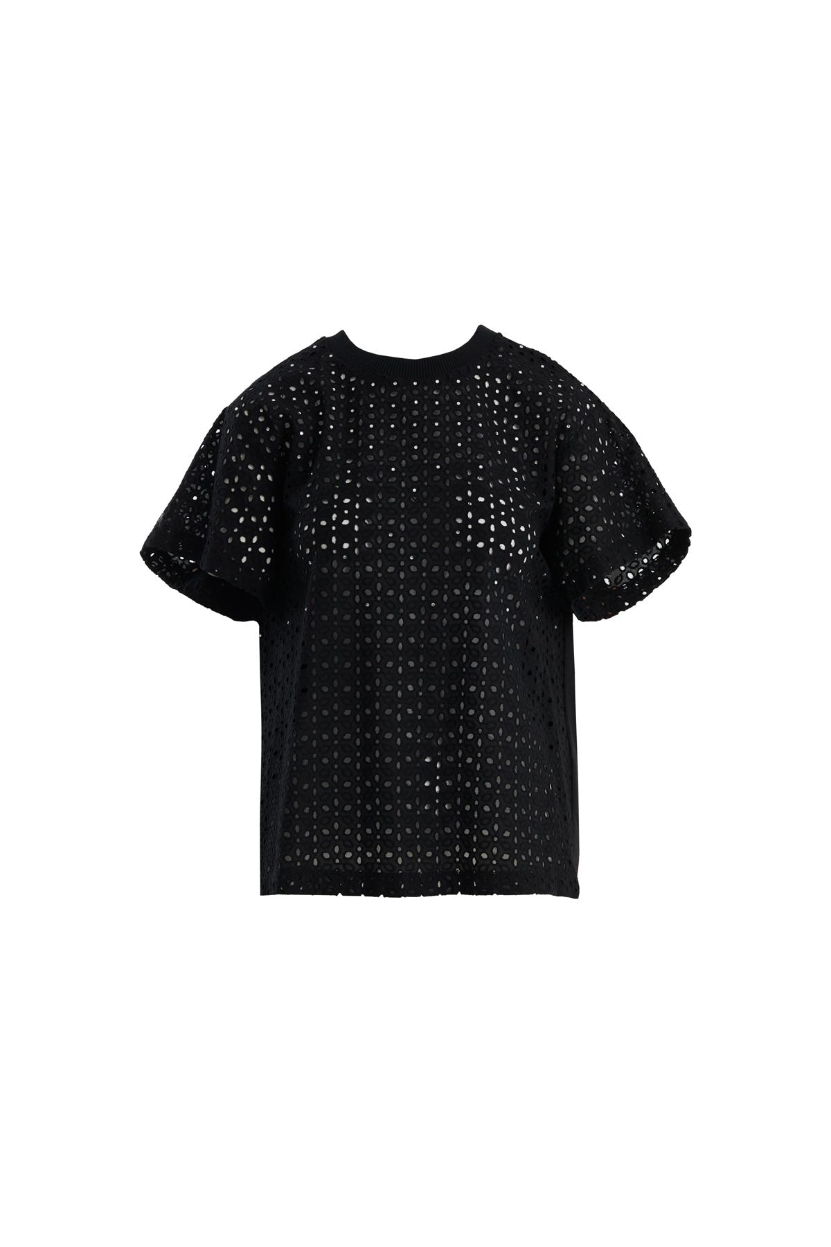 Taş Baskı Detaylı Siyah T-Shirt