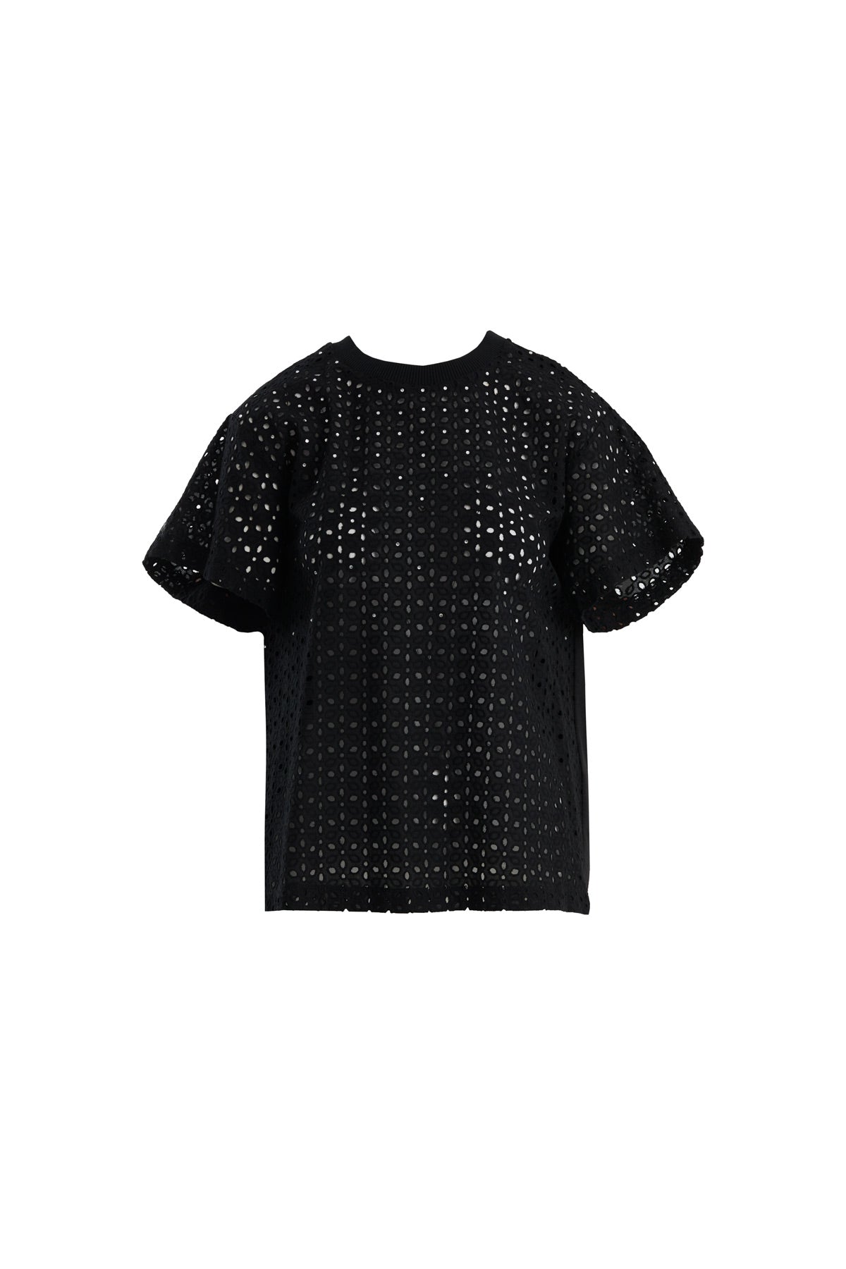 Taş Baskı Detaylı Siyah T-Shirt