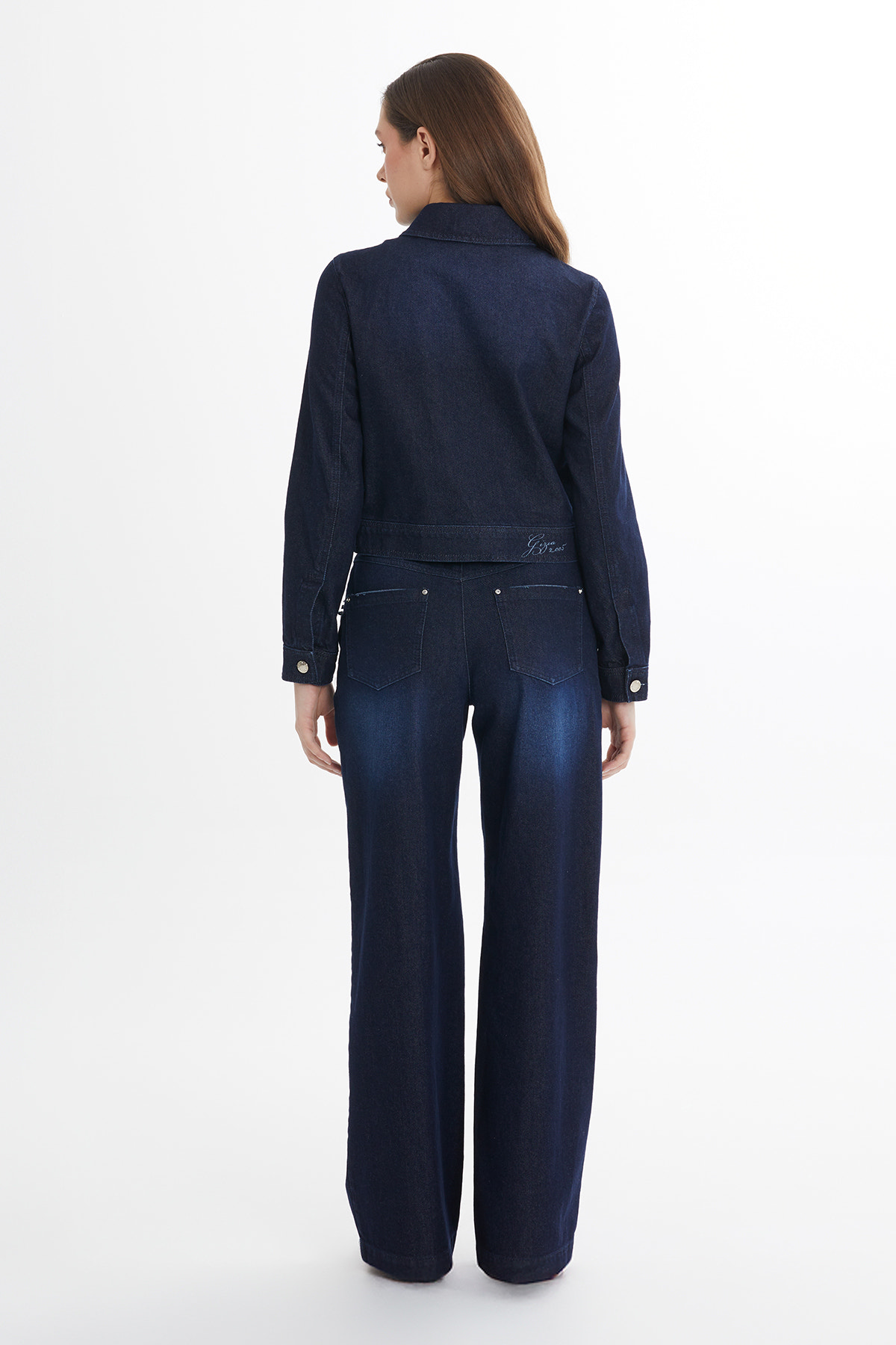 İşleme Detaylı Denim Ceket