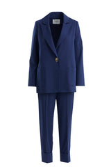 Tek Düğmeli Lacivert Blazer Takım