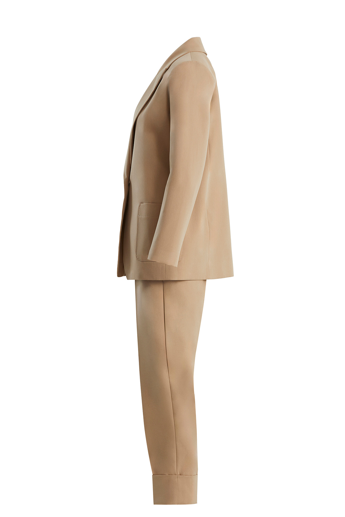 Tek Düğmeli Kahverengi Blazer Takım