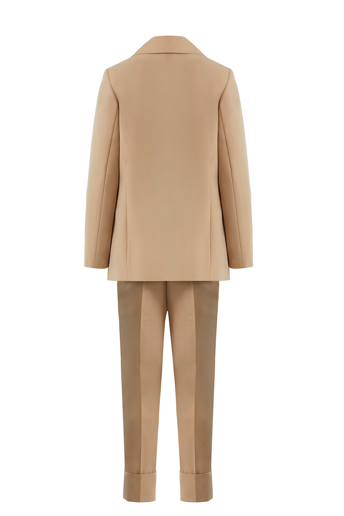 Tek Düğmeli Kahverengi Blazer Takım