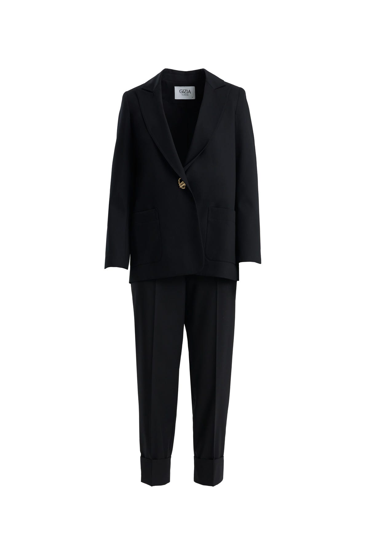 Tek Düğmeli Siyah Blazer Takım
