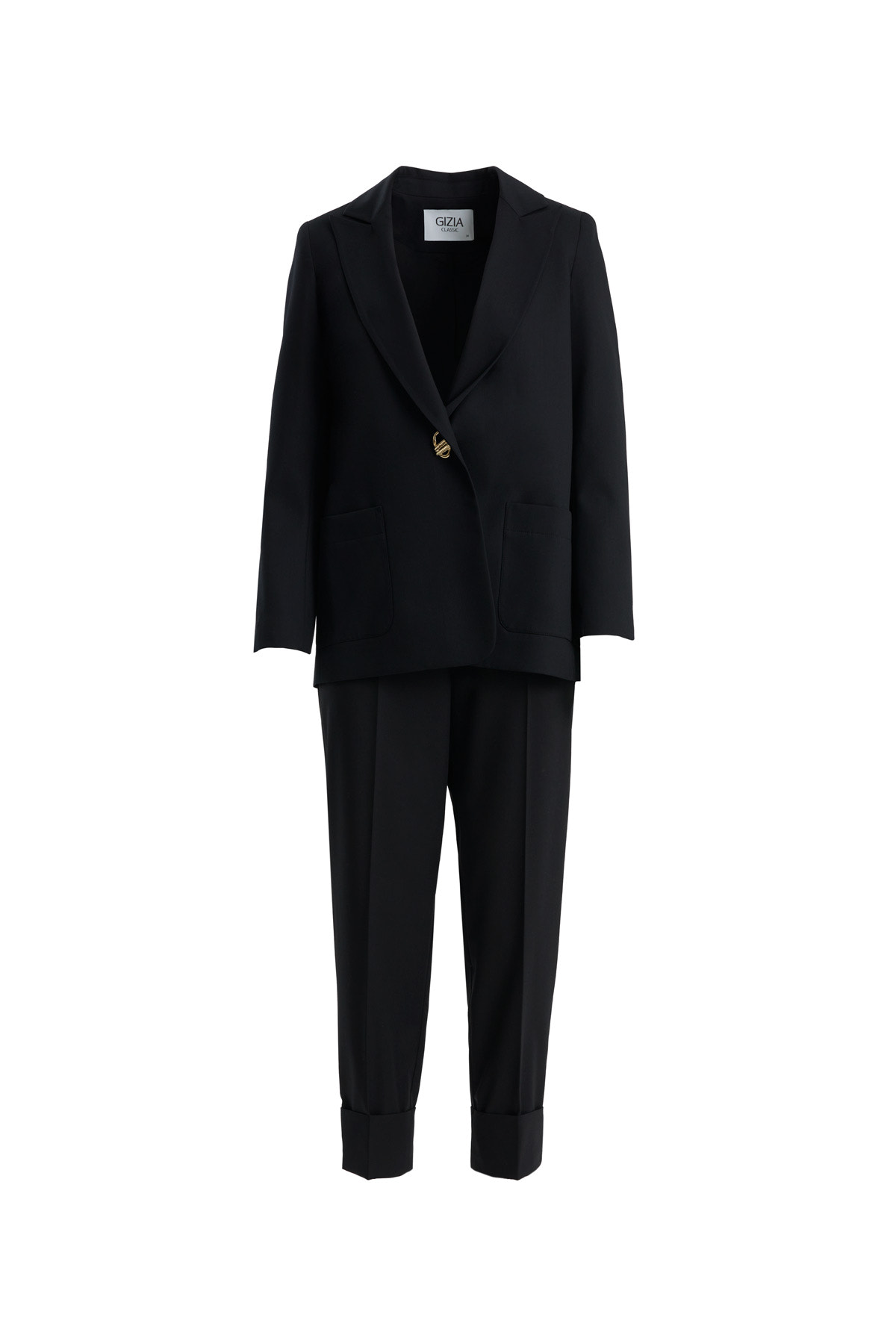 Tek Düğmeli Siyah Blazer Takım
